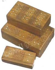 WOODEN ANTIQUE CARVED JEWELRY BOX