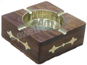 SQUARE SHAPE WOODEN ASHTRAY HOUSE CAR CIGRATTE GIFT