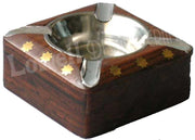SQUARE SHAPE WOODEN ASHTRAY HOUSE CAR CIGRATTE GIFT