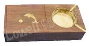 WOODEN FLIP TOP ASH TRAY
