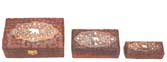 WOODEN ANTIQUE CARVED JEWELRY BOX