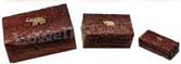 WOODEN ANTIQUE CARVED JEWELRY BOX