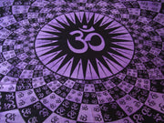 OM SYMBOL TAPESTRY WALL HANGING TIE DYE BEDDING