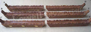 WOOD INCENSE STICK BOX WITH BRASS INLAY