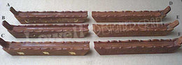 WOOD INCENSE STICK BOX WITH BRASS INLAY