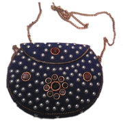 BRASS METAL SHELLAC DECORATION CLUTCH BAG,