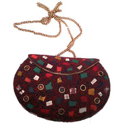 BRASS METAL SHELLAC DECORATION CLUTCH BAG,