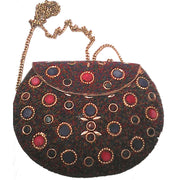 BRASS METAL SHELLAC DECORATION CLUTCH BAG,