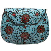 BRASS FIROZA BEADED CLUTCH BAG