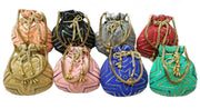 Bead Work Round Drawstring Pouch