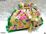 Dry Fruit Ethnic Clutch Silk Potli pouch bag