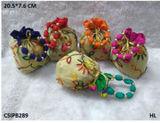 Drawstring silk Potli Bags Ethnic Designer Potli Purse