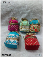 Drawstring silk Potli Bags Ethnic Designer Potli Purse