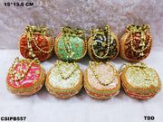 Ethnic Designer Embroidered Silk Potli Bag