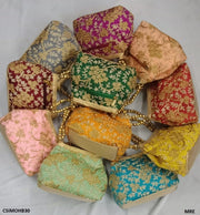 Ethnic Designer Embroidered Silk Potli Bag