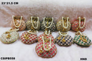 Ethnic Designer Embroidered Silk Potli Bag