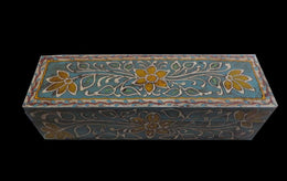 WOODEN TISSUE PAPER HOLDER BOX HAND PAINTED