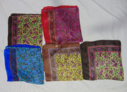 Paisley with flower print Silk scarf