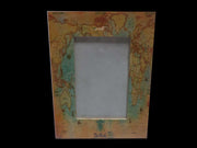 WOODEN PHOTO FRAME ENAMEL MAP DESIGN