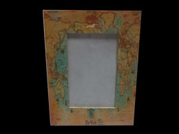 WOODEN PHOTO FRAME ENAMEL MAP DESIGN