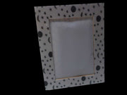 WOODEN PHOTO FRAME ENAMEL POLKA DOTS DESIGN