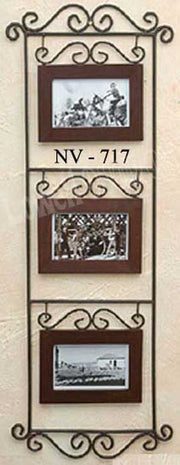 THREE PHOTO HANGING WOODEN  PHOTO FRAME