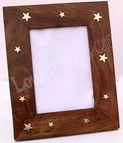 STAR INLAY WOODEN  PHOTO FRAME