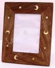 STAR INLAY WOODEN  PHOTO FRAME