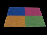 WOODEN PLACE MAT ENAMEL SQUARE DESIGN