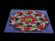 WOODEN PLACE MAT ENAMEL FRUIT DESIGN