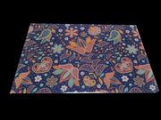 WOODEN PLACE MAT ENAMEL HEART & LEAF DESIGN