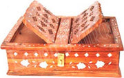 WOODEN  QURAN CUTTING DESIGN BOX WITH INLAY (12x8x3