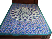 ROUND PEACOCK FEATHER TAPESTRY WALL HANGING  BEDDING
