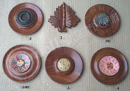 WOOD INCENSE STICK HOLDER PLATE