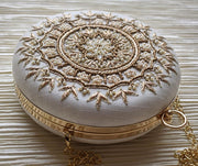 Women's Party Wear Embroidered Round