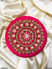 Women's Party Wear Embroidered Round