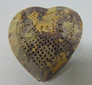 Cutting Carved Stone Heart Shaped Trinket Box