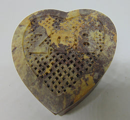 Cutting Carved Stone Heart Shaped Trinket Box