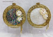 Metal Handbag Mother Of Pearl Clutch Mop Bag