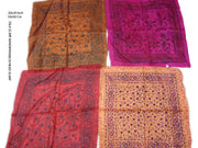 Floral design small Neckerchief Square Neck silk Scarf