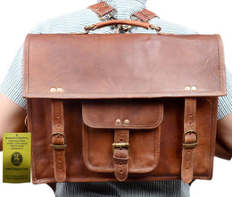 Leather Messanger Cum Backpack Bag