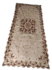 Golden Embroidered  6 seat Dining Table Cover