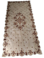 Golden Embroidered  6 seat Dining Table Cover
