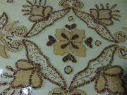 Golden Embroidered  6 seat Dining Table Cover