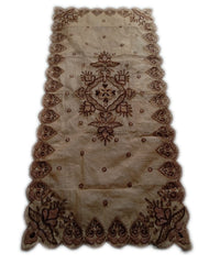 Golden Embroidered  6 seat Dining Table Cover
