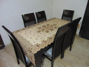 6 seater Golden Embroidered Dining Table Cover