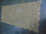 Golden Embroidered  6 seat Dining Table Cover
