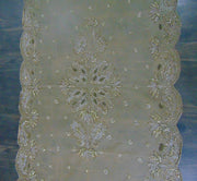Golden Embroidered  6 seat Dining Table Cover