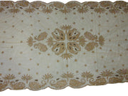 Golden Embroidered  6 seat Dining Table Cover