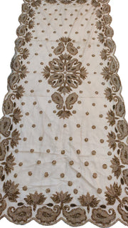 Golden Embroidered  6 seat Dining Table Cover